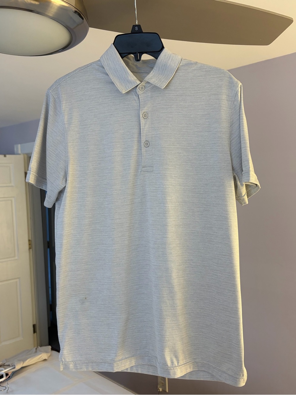 Zella Light Gray Men's Short-Sleeve Polo